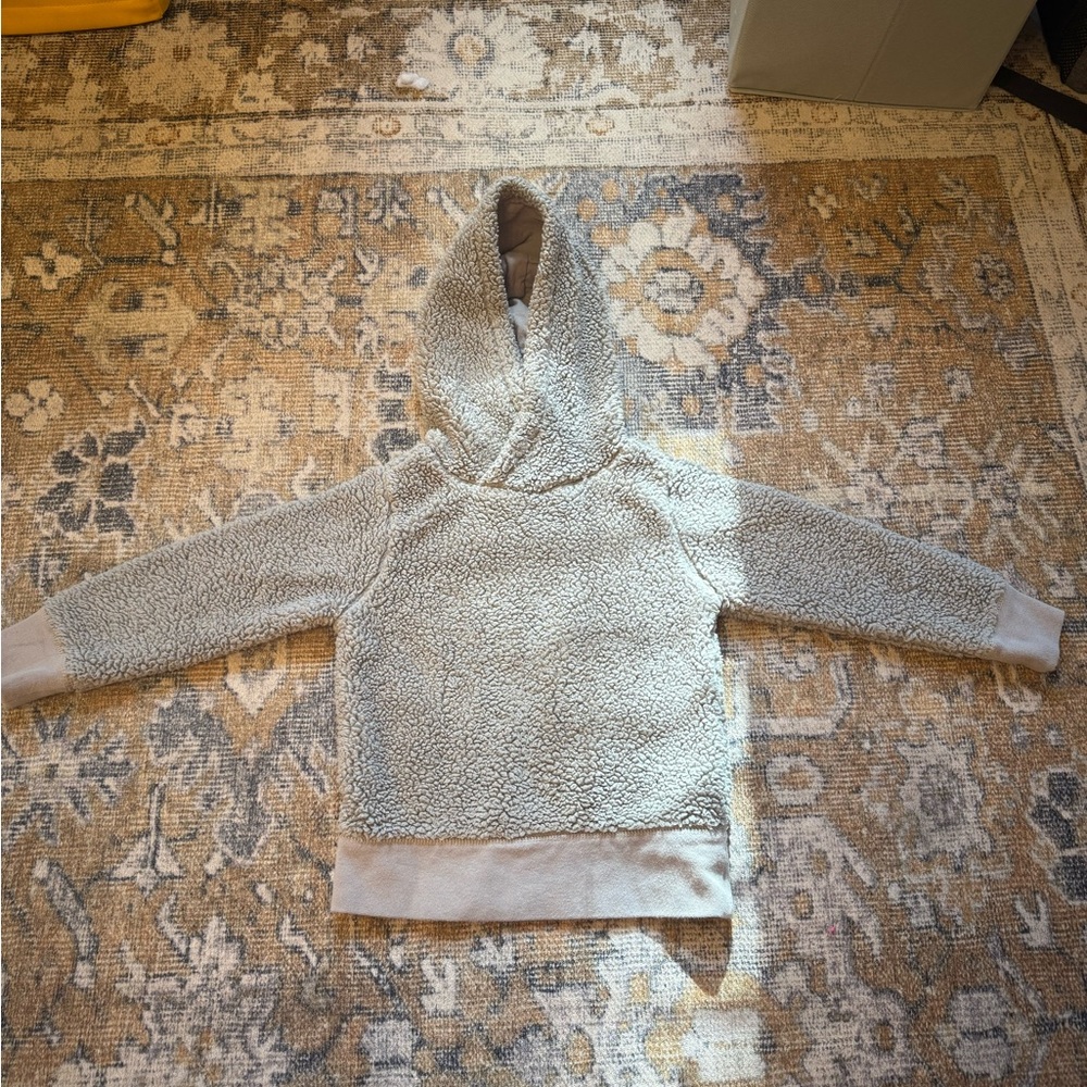 Cozy Gray Sherpa Hoodie